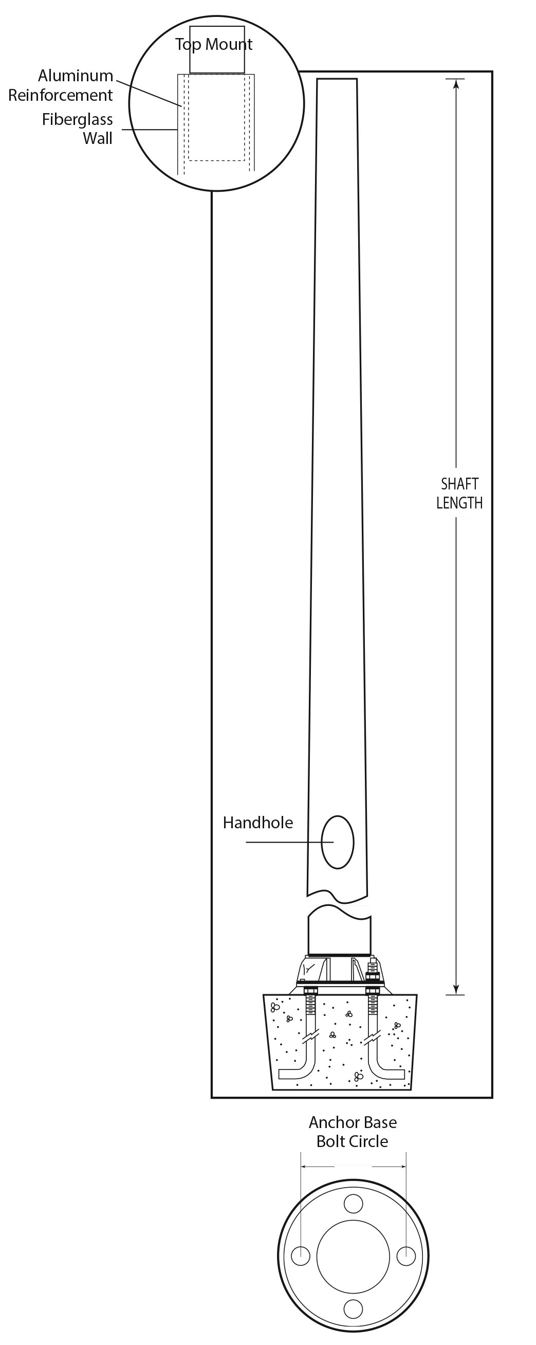 200 Series Anchor Base Light Poles Eos Series Hyperia Light Poles