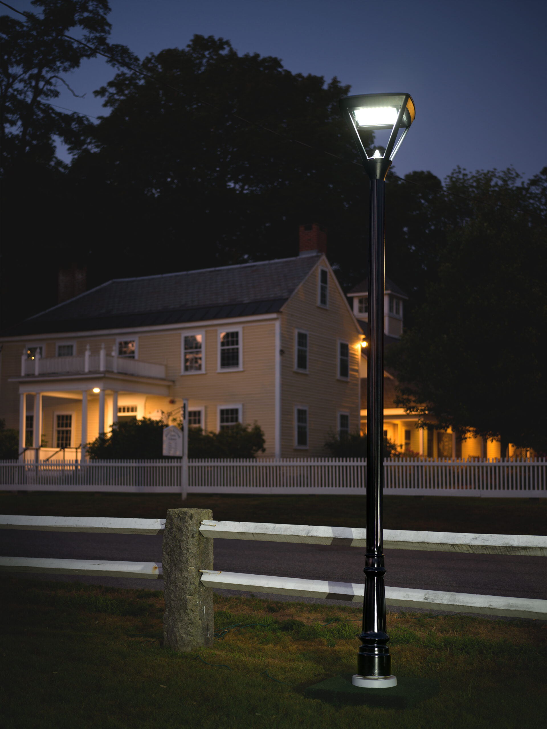 Gama Sonic and Hyperia Light Pole, Dusk